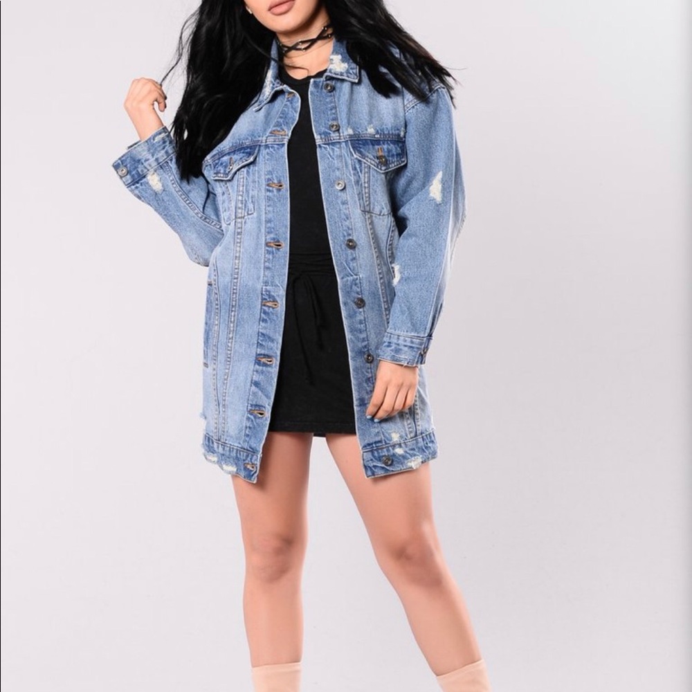 Miss distressed fashion nova jean jacket BNWT